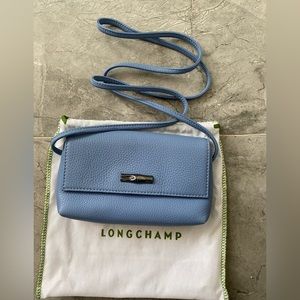 Authentic Longchamp Roseau crossbody bag blue